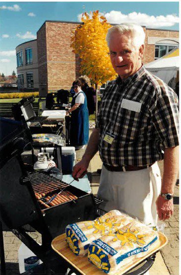 Wayne volunteering at a Perley Health BBQ. Wayne Latour
